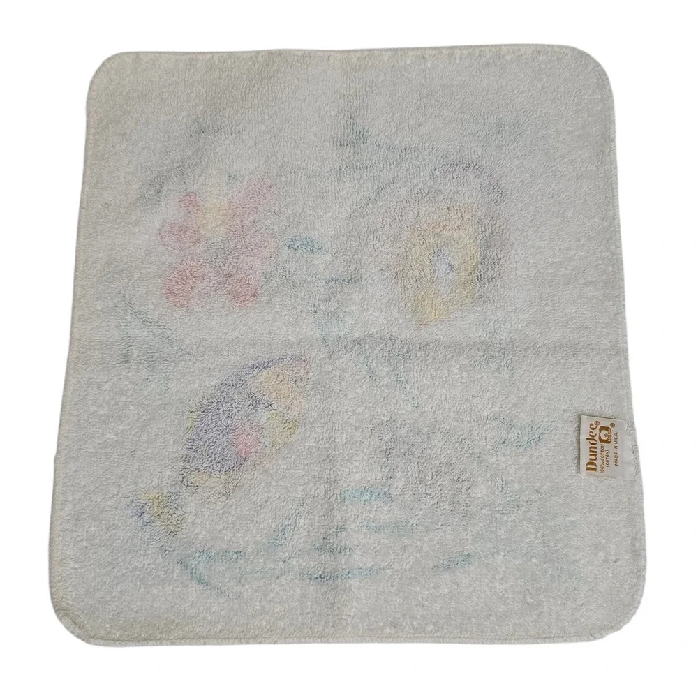 Vintage Dundee USA Tropical Fish Terrycloth Towel Set 2-Piece 1980s-90s
